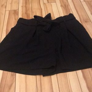 High waisted black shorts